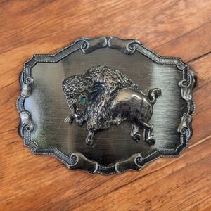 Vintage 1980's Raintree Buffalo Belt Buckle
